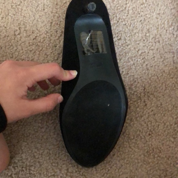 🌺3 for $10🌺 Primark Wide Fit Black velvet faux suede heels - Picture 5 of 5